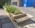 Timber outdoor seating, planters and litter bins for school 8