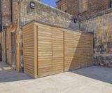 Bin store, cycle parking and seating for historic Guildhall, York - on this page