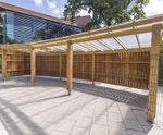Large timber smoking shelter for Cheshire College