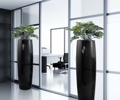 Fusion Avant-Garde Planter - tall contemporary fibreglass plant pot