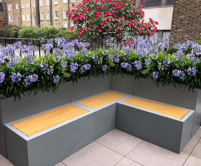 Lux - GRP and timber barrier seating