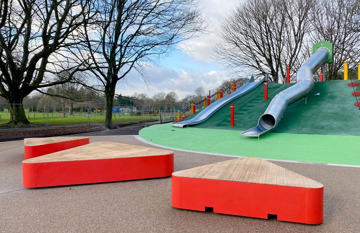 Images for Bespoke, contemporary seating platforms for play park revamp