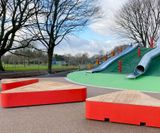 Bespoke, contemporary seating platforms for play park revamp - on this page