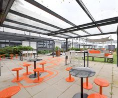 Outdoor furniture for refurbishment of college courtyards