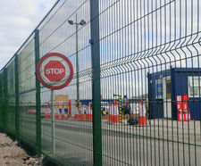 Temporary fencing at site set-up - J17-19, M6 motorway