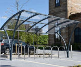 Apollo – steel cycle shelter with curved roof - on this page