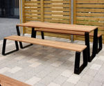 Caerphilly – steel framed picnic bench timber slats