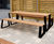 Caerphilly – steel framed picnic bench timber slats 0