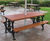 Eastgate  – cast iron picnic bench with iroko slats 2