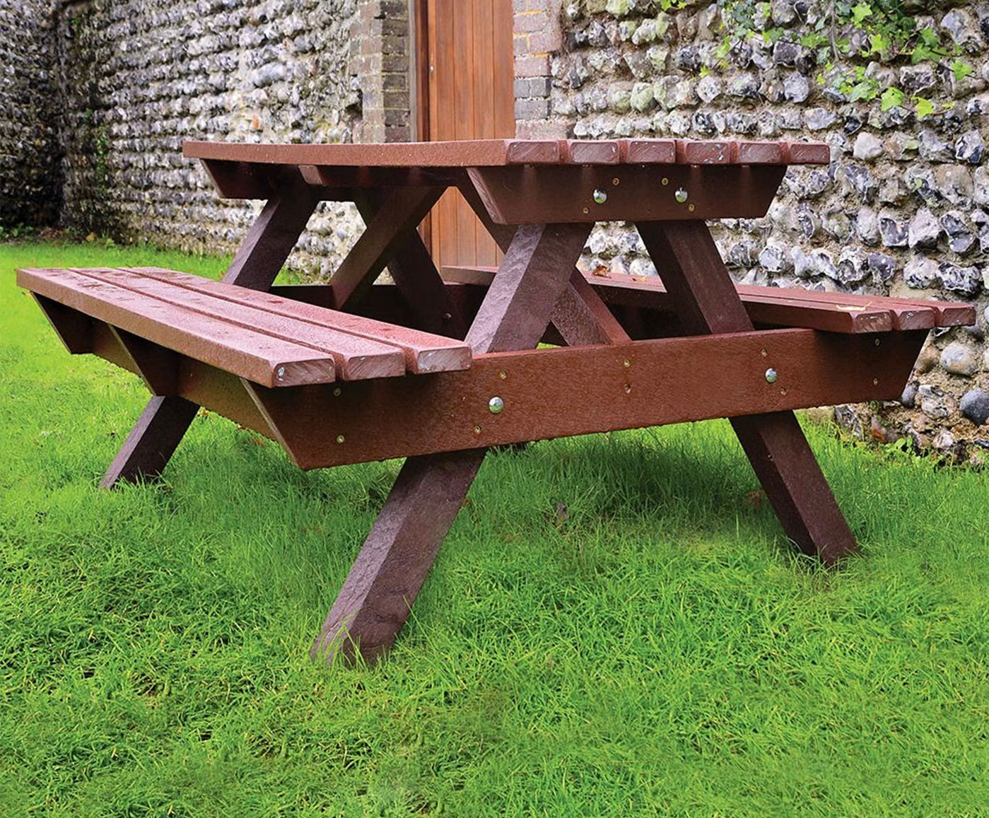 Sneyd Hill recycled plastic picnic bench Broxap ESI External Works