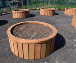 Paisley – large curved timber planter