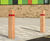 Bx17 Flat – flat top hardwood timber bollard 2