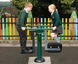 Children's Double Slalom Skier – outdoor fitness station