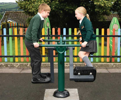 Children's Double Slalom Skier – outdoor fitness station