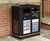 Derby Double Recycling Bin - steel dual-compartment outdoor waste bin 0