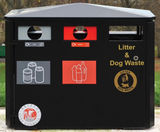 Derby Triple Recycling Bin - 3 bay outdoor bin - on this page
