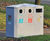 Derby Triple Recycling Bin - 3 bay outdoor bin 3