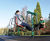 Double Squat Push – outdoor fitness station 1