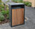 Westleigh – steel litter bin with timber slats 0