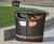 Synergy Recycling Bin - black steel dual waste bin 3
