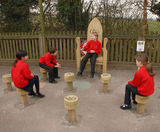 Storyteller's Chair -  wooden reading seat for schools and playgrounds - on this page