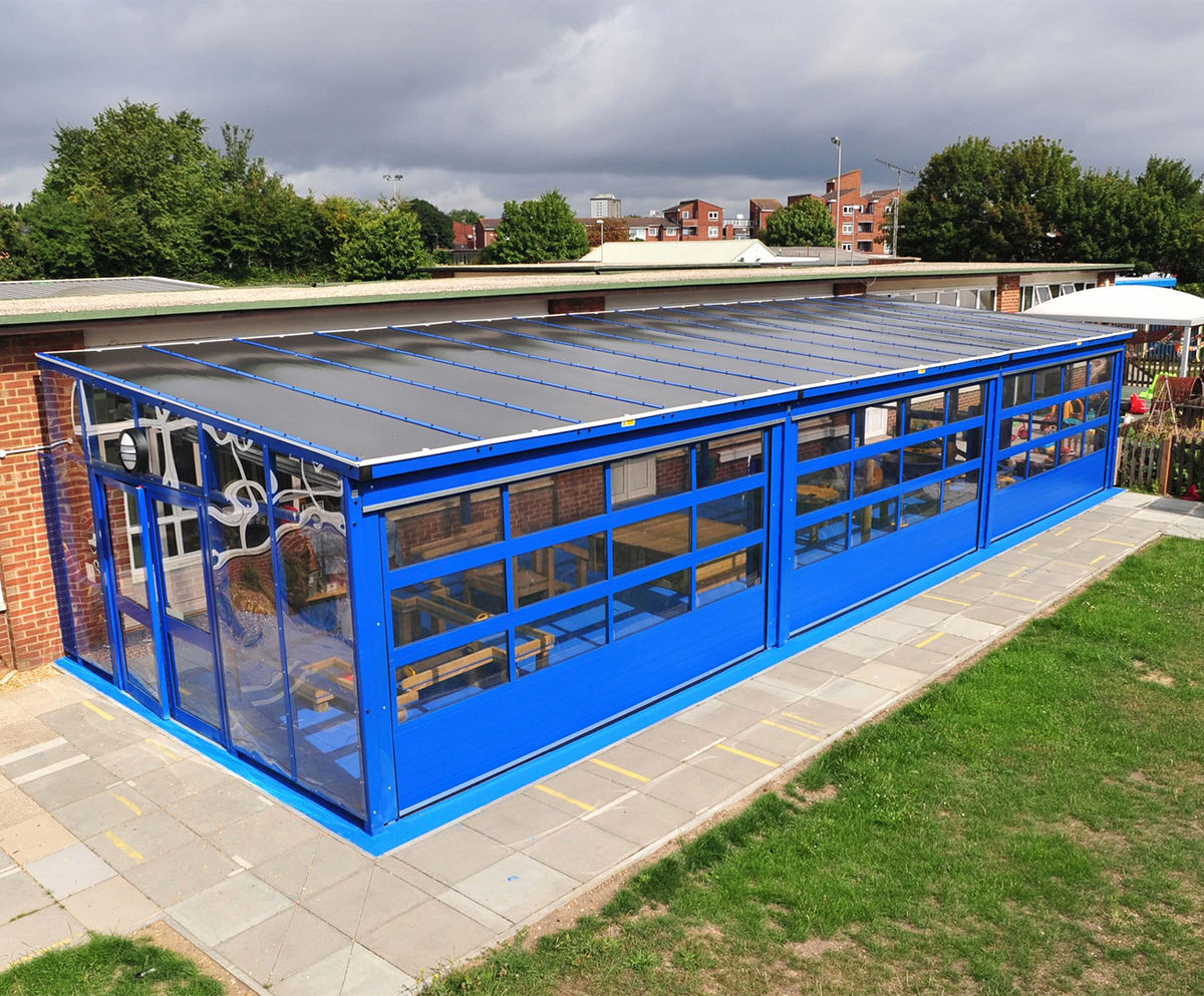 Newcastle Monopitch Canopy modular outdoor shelter Broxap ESI