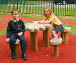 Oak Leaf Table - decorative outdoor playground table