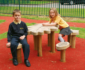 Oak Leaf Table - decorative outdoor playground table