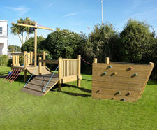 Oakwood Galleon play boat – outdoor adventure playground