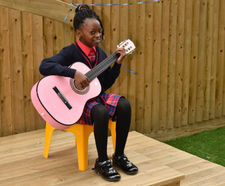 Star Stage - outdoor timber performance platform for schools and nurseries