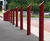 Swansea –  galvanised steel bollard with slanted top 0