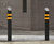 Swansea –  galvanised steel bollard with slanted top 6