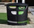 Synergy Recycling Bin - black steel dual waste bin 0