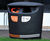 Synergy Recycling Bin - black steel dual waste bin 1