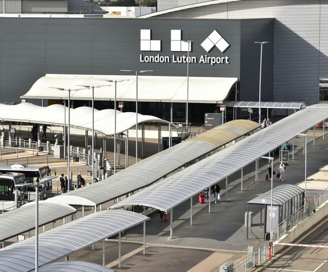 Bespoke covered walkway for London Luton DART