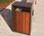 Westleigh – steel litter bin with timber slats 3