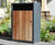 Westleigh – steel litter bin with timber slats 5