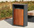 Westleigh – steel litter bin with timber slats 6