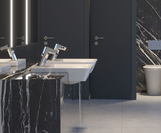 Connect Air Cube 50cm Semi-Countertop Washbasin