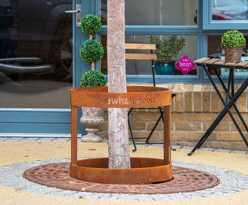 Corten Steel Tree Guards for Newhall community, Harlow, CM17