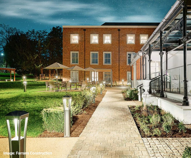 Timeless external lighting for Hendon Hall Care Home