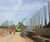 Barrier reduces noise for housing development next to major road 6