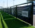 Sports Rail spectator fence with banner messaging 1