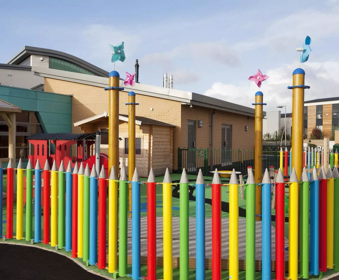 Perimeter fencing systems for primary school
