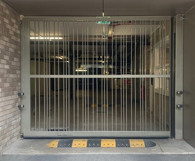 Platinum LPS 1175 hinged steel security gate for restricted spaces