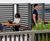 Backdrop - modular steel and glass divider system for outdoor areas 8