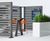 Backdrop - modular steel and glass divider system for outdoor areas 10