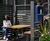 Backdrop - modular steel and glass divider system for outdoor areas 1