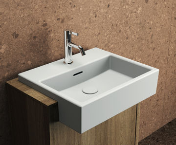 Extra - 50cm semi-countertop washbasin with 1 tap hole