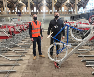 2-tier cycle racks increase capacity by 25% at railway station
